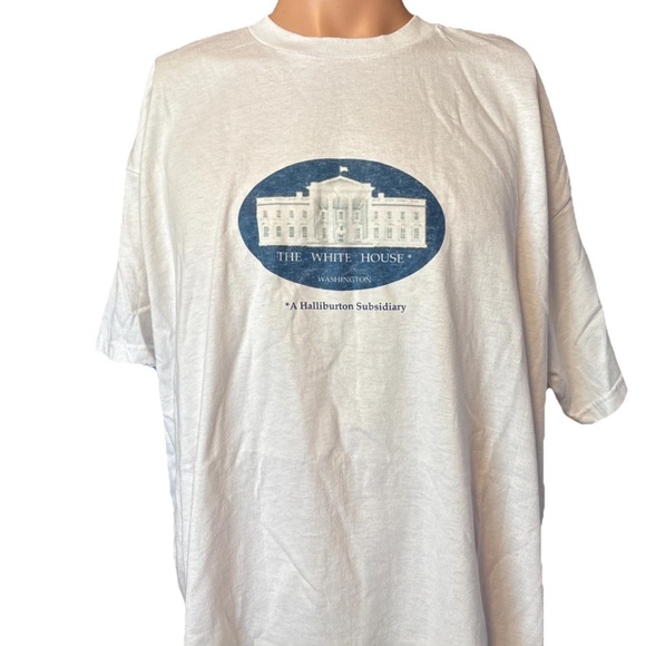 Vintage the White House Washington A Halliburton Subsidiary White Shirt Size 2XL - Picture 1 of 7